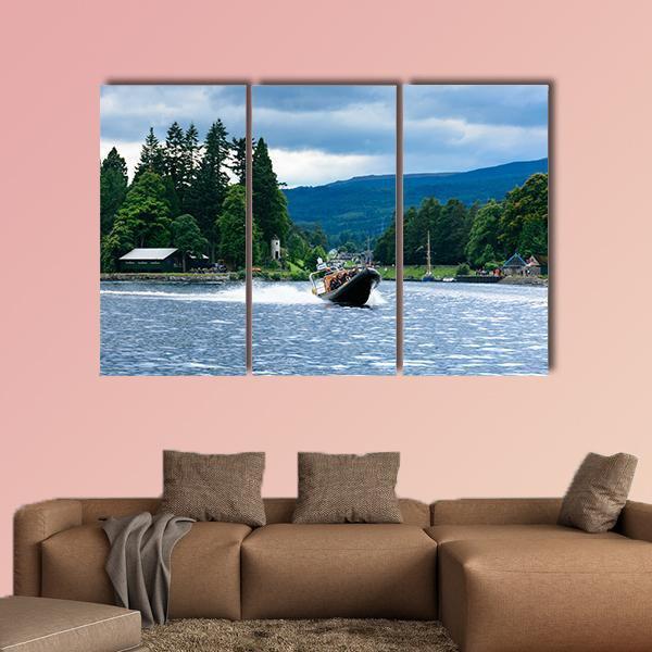 View Of Loch Ness In Scotland Canvas Wall Art-3 Horizontal-Gallery Wrap-37" x 24"-Tiaracle