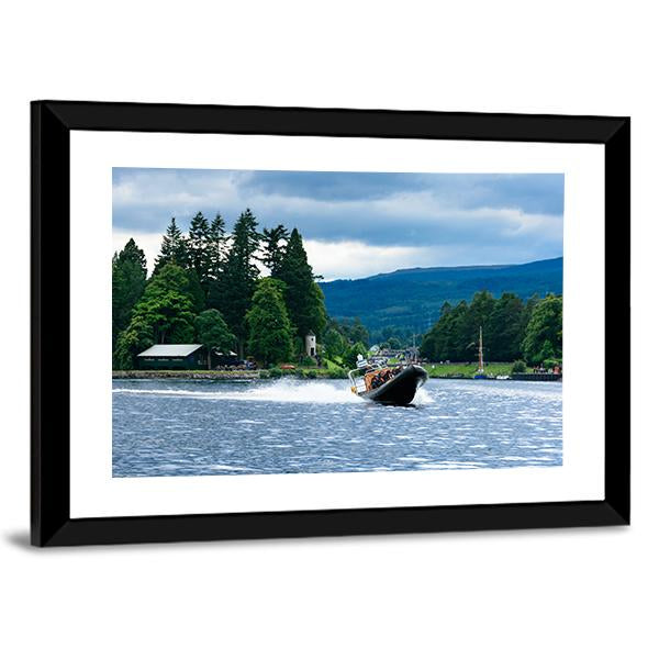 View Of Loch Ness In Scotland Panoramic Canvas Wall Art-1 Piece-36" x 12"-Tiaracle