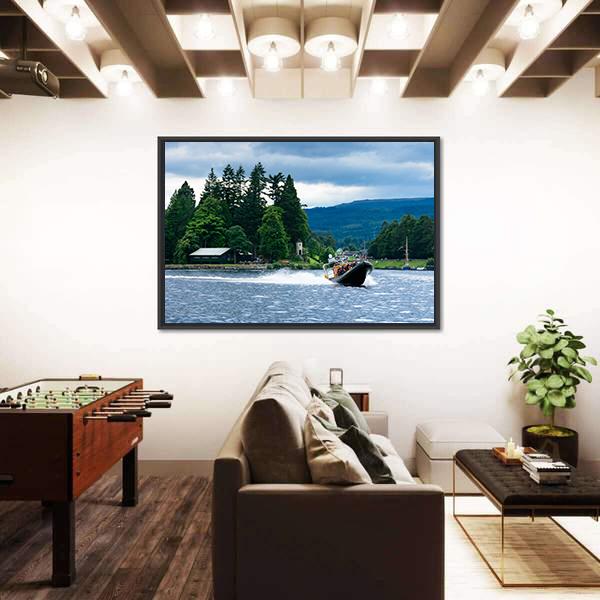 View Of Loch Ness In Scotland Panoramic Canvas Wall Art-1 Piece-36" x 12"-Tiaracle