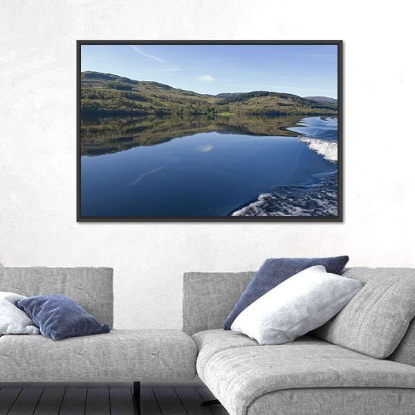 View Of Loch Tay From Power Boat Canvas Wall Art-3 Horizontal-Gallery Wrap-25" x 16"-Tiaracle