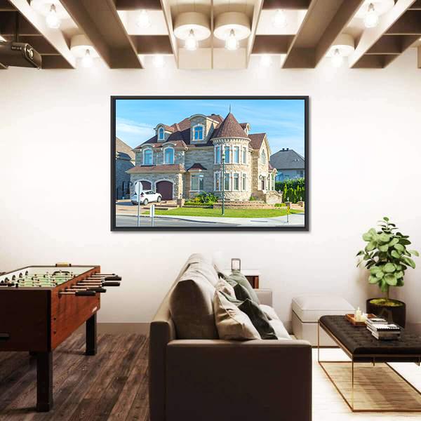 View Of Luxury House In Montreal Canvas Wall Art-3 Horizontal-Gallery Wrap-25" x 16"-Tiaracle