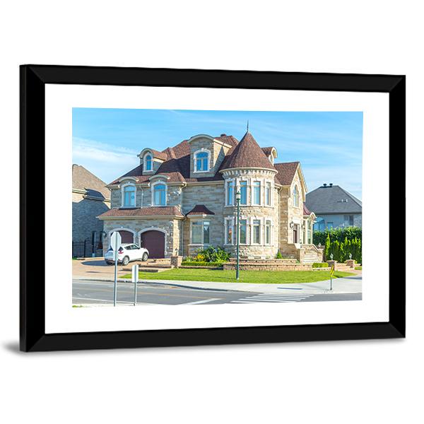 View Of Luxury House In Montreal Canvas Wall Art-3 Horizontal-Gallery Wrap-25" x 16"-Tiaracle