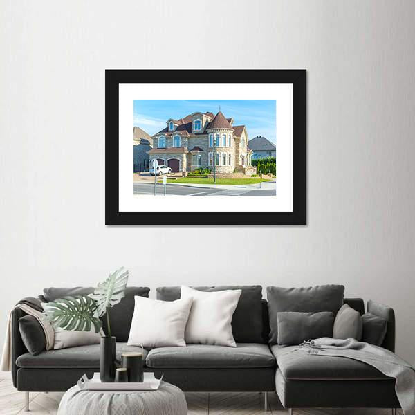 View Of Luxury House In Montreal Canvas Wall Art-3 Horizontal-Gallery Wrap-25" x 16"-Tiaracle
