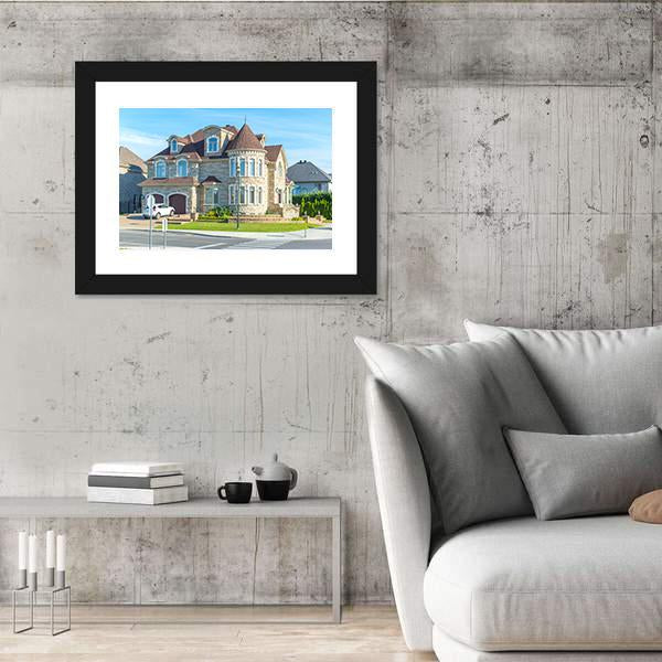 View Of Luxury House In Montreal Canvas Wall Art-3 Horizontal-Gallery Wrap-25" x 16"-Tiaracle
