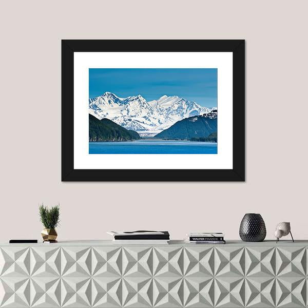 View Of Majestic Mountains Canvas Wall Art-1 Piece-Framed Print-20" x 16"-Tiaracle