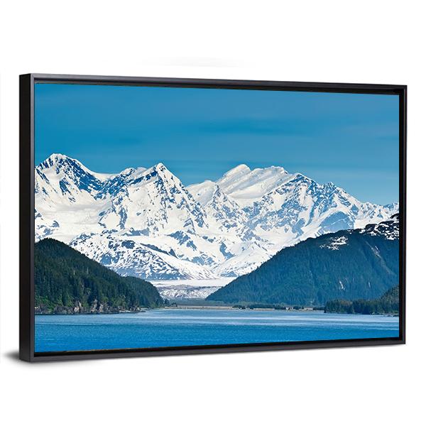 View Of Majestic Mountains Canvas Wall Art-3 Horizontal-Gallery Wrap-25" x 16"-Tiaracle