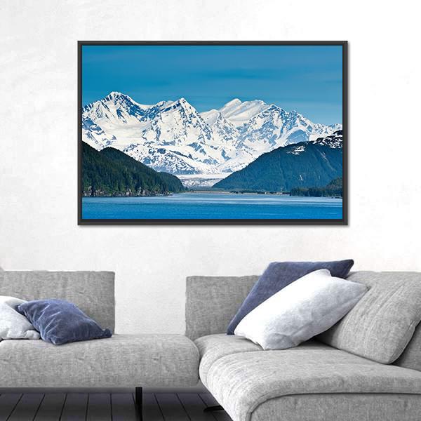 View Of Majestic Mountains Canvas Wall Art-3 Horizontal-Gallery Wrap-25" x 16"-Tiaracle