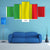 View Of Mali Flag Canvas Wall Art-5 Star-Gallery Wrap-62" x 32"-Tiaracle