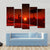 View Of Mars And Spaceship At Sunset Canvas Wall Art-3 Horizontal-Gallery Wrap-25" x 16"-Tiaracle