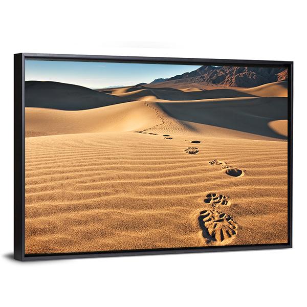 View Of Mesquite Flat Sand Dunes Canvas Wall Art-3 Horizontal-Gallery Wrap-25" x 16"-Tiaracle