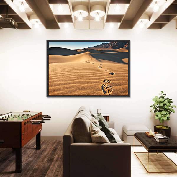 View Of Mesquite Flat Sand Dunes Canvas Wall Art-3 Horizontal-Gallery Wrap-25" x 16"-Tiaracle