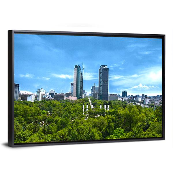 View Of Mexico City Canvas Wall Art-3 Horizontal-Gallery Wrap-25" x 16"-Tiaracle