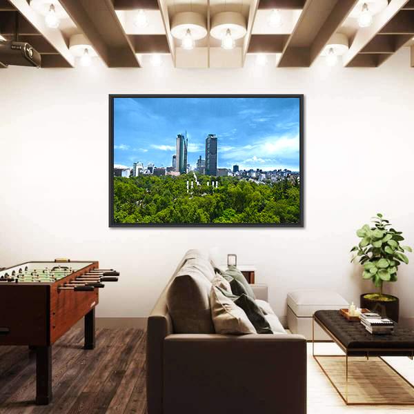 View Of Mexico City Canvas Wall Art-3 Horizontal-Gallery Wrap-25" x 16"-Tiaracle