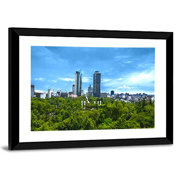 View Of Mexico City Canvas Wall Art-3 Horizontal-Gallery Wrap-25" x 16"-Tiaracle