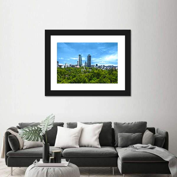 View Of Mexico City Canvas Wall Art-3 Horizontal-Gallery Wrap-25" x 16"-Tiaracle