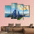 View Of Miami Beach Canvas Wall Art-4 Pop-Gallery Wrap-50" x 32"-Tiaracle