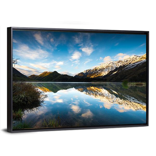 View Of Moke Lake Near Queenstown Canvas Wall Art-3 Horizontal-Gallery Wrap-25" x 16"-Tiaracle