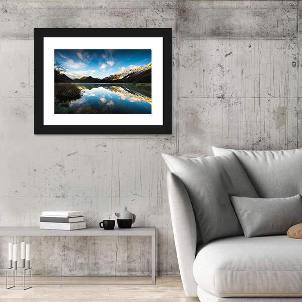 View Of Moke Lake Near Queenstown Canvas Wall Art-3 Horizontal-Gallery Wrap-25" x 16"-Tiaracle