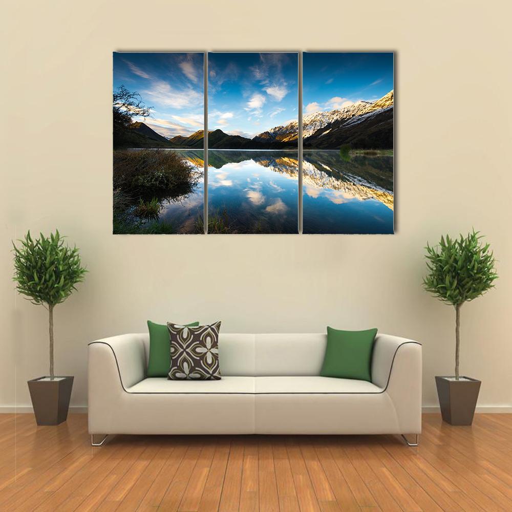 View Of Moke Lake Near Queenstown Canvas Wall Art-3 Horizontal-Gallery Wrap-37" x 24"-Tiaracle