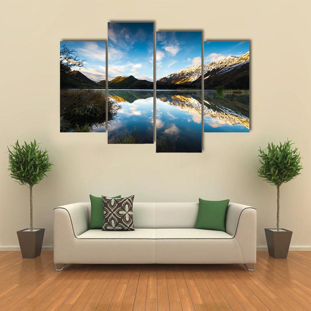View Of Moke Lake Near Queenstown Canvas Wall Art-4 Pop-Gallery Wrap-50" x 32"-Tiaracle