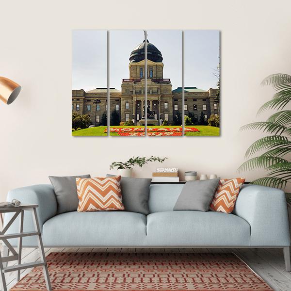 Montana State Capitol Canvas Wall Art-4 Horizontal-Gallery Wrap-34" x 24"-Tiaracle