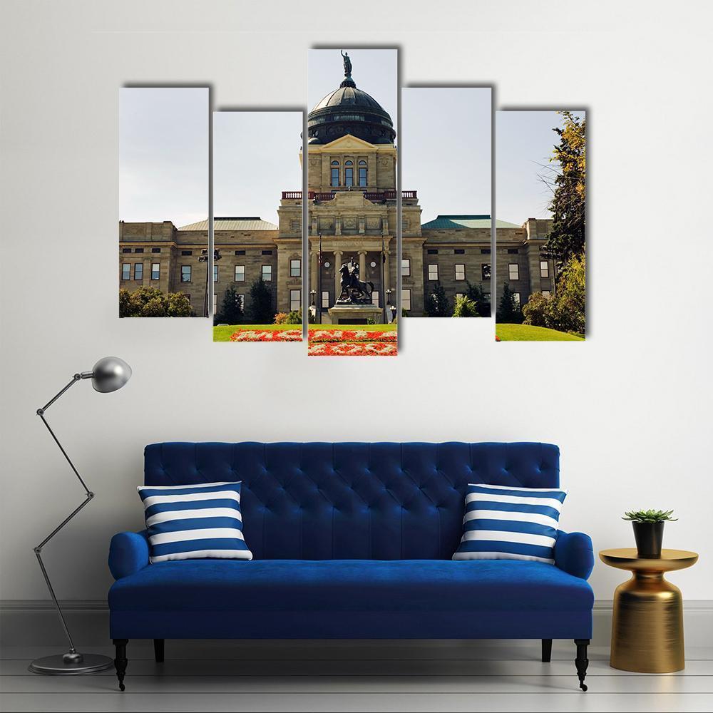 Montana State Capitol Canvas Wall Art-5 Pop-Gallery Wrap-47" x 32"-Tiaracle