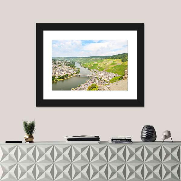 View Of Moselle Valley In Germany Panoramic Canvas Wall Art-1 Piece-36" x 12"-Tiaracle
