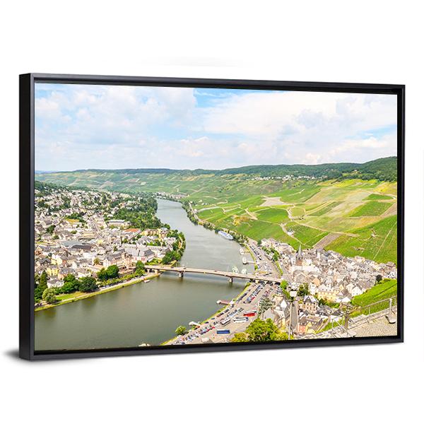 View Of Moselle Valley In Germany Panoramic Canvas Wall Art-1 Piece-36" x 12"-Tiaracle