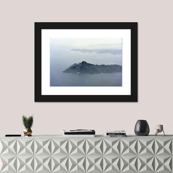 View Of Mount Athos Canvas Wall Art-1 Piece-Framed Print-20" x 16"-Tiaracle