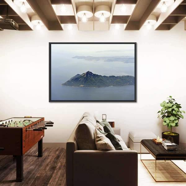 View Of Mount Athos Canvas Wall Art-3 Horizontal-Gallery Wrap-25" x 16"-Tiaracle