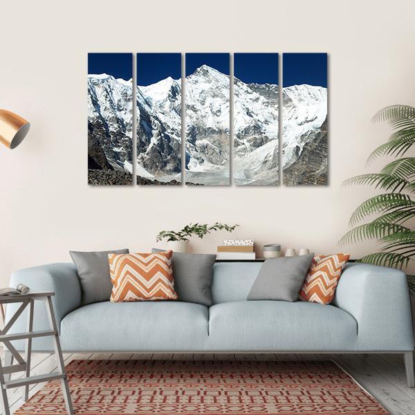 View Of Mount Cho Oyu In Khumbu Valley Canvas Wall Art-5 Horizontal-Gallery Wrap-22" x 12"-Tiaracle