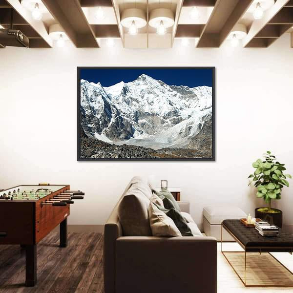 View Of Mount Cho Oyu In Khumbu Valley Panoramic Canvas Wall Art-1 Piece-36" x 12"-Tiaracle