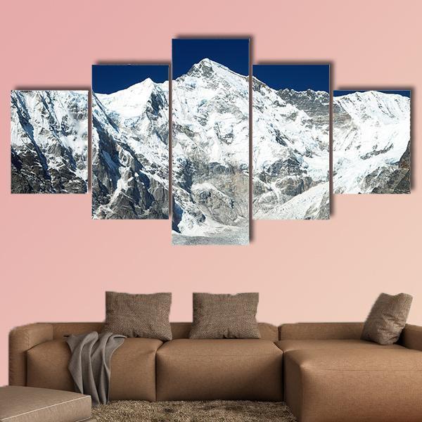 View Of Mount Cho Oyu Canvas Wall Art-5 Star-Gallery Wrap-42" x 21"-Tiaracle