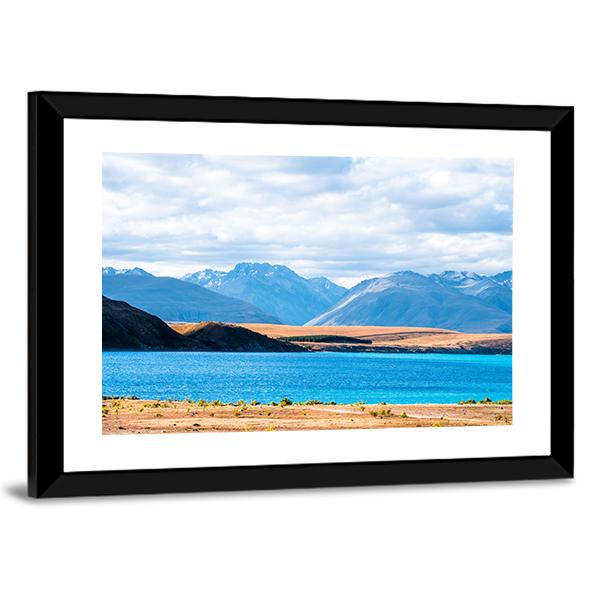View Of Mount Cook Beside Lake Tekapo Canvas Wall Art-5 Horizontal-Gallery Wrap-22" x 12"-Tiaracle