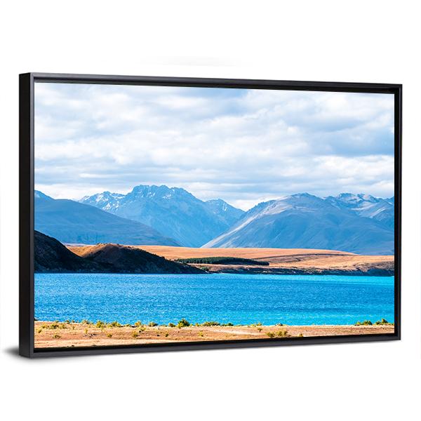 View Of Mount Cook Beside Lake Tekapo Canvas Wall Art-5 Horizontal-Gallery Wrap-22" x 12"-Tiaracle