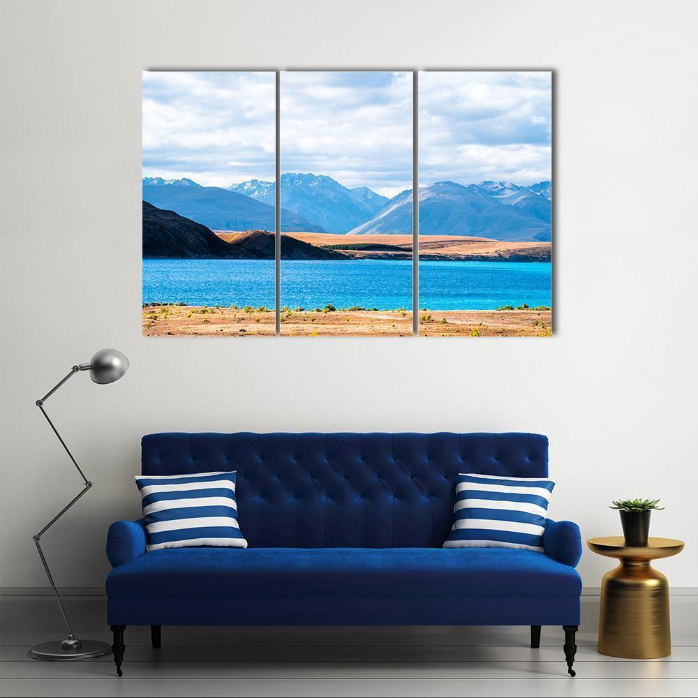 View Of Mount Cook Beside Lake Tekapo Canvas Wall Art-3 Horizontal-Gallery Wrap-37" x 24"-Tiaracle