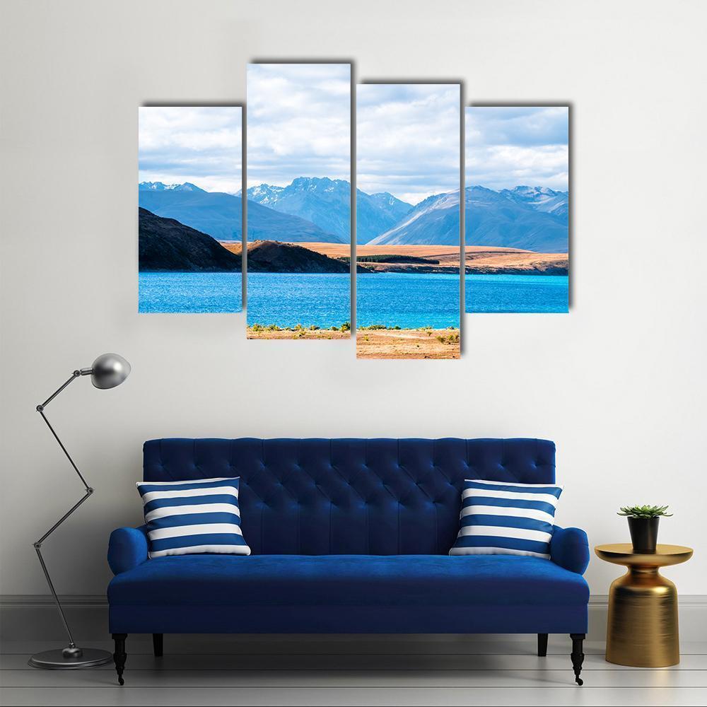 View Of Mount Cook Beside Lake Tekapo Canvas Wall Art-4 Pop-Gallery Wrap-50" x 32"-Tiaracle