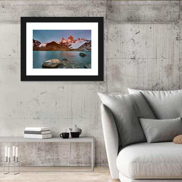 View Of Mount Fitzroy During Sunrise Canvas Wall Art-5 Horizontal-Gallery Wrap-22" x 12"-Tiaracle