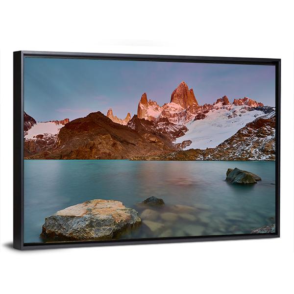 View Of Mount Fitzroy During Sunrise Panoramic Canvas Wall Art-1 Piece-36" x 12"-Tiaracle