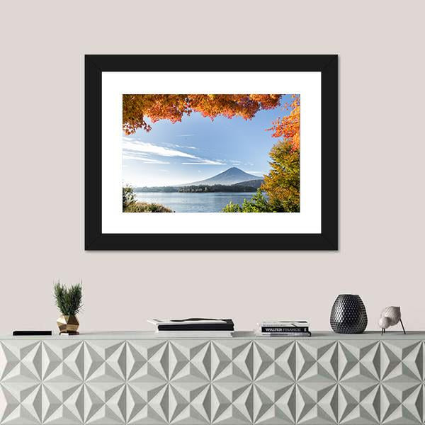 View Of Mount Fuji Canvas Wall Art-1 Piece-Framed Print-20" x 16"-Tiaracle