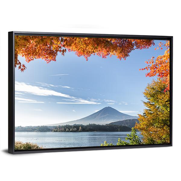 View Of Mount Fuji Canvas Wall Art-3 Horizontal-Gallery Wrap-25" x 16"-Tiaracle