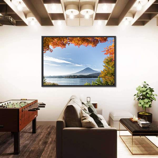 View Of Mount Fuji Canvas Wall Art-3 Horizontal-Gallery Wrap-25" x 16"-Tiaracle
