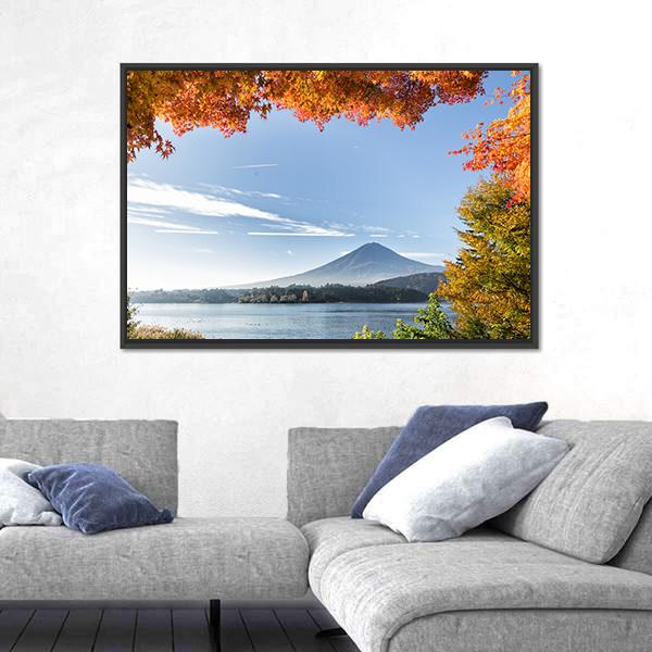 View Of Mount Fuji Canvas Wall Art-3 Horizontal-Gallery Wrap-25" x 16"-Tiaracle