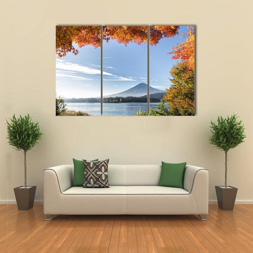 View Of Mount Fuji Canvas Wall Art-3 Horizontal-Gallery Wrap-37" x 24"-Tiaracle