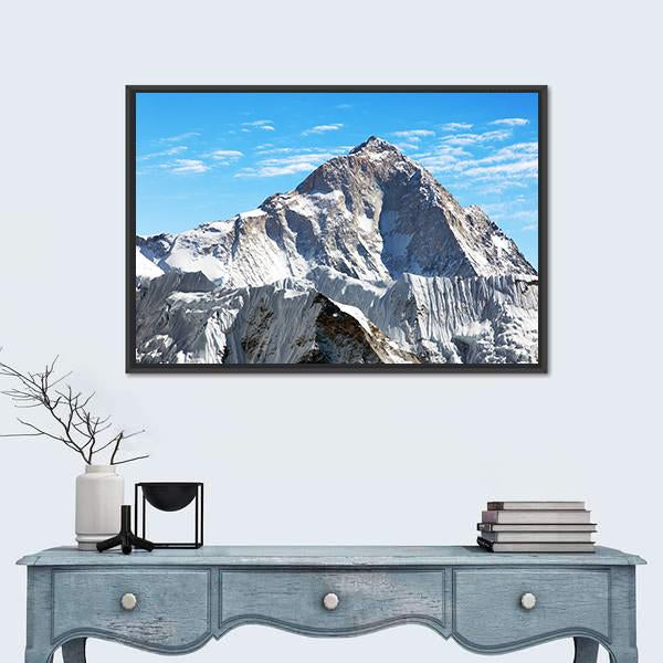 View Of Mount Makalu Canvas Wall Art-1 Piece-Floating Frame-24" x 16"-Tiaracle