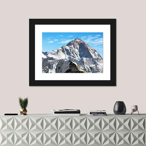 View Of Mount Makalu Canvas Wall Art-1 Piece-Framed Print-20" x 16"-Tiaracle
