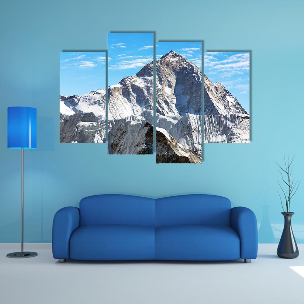 View Of Mount Makalu Canvas Wall Art-4 Pop-Gallery Wrap-50" x 32"-Tiaracle