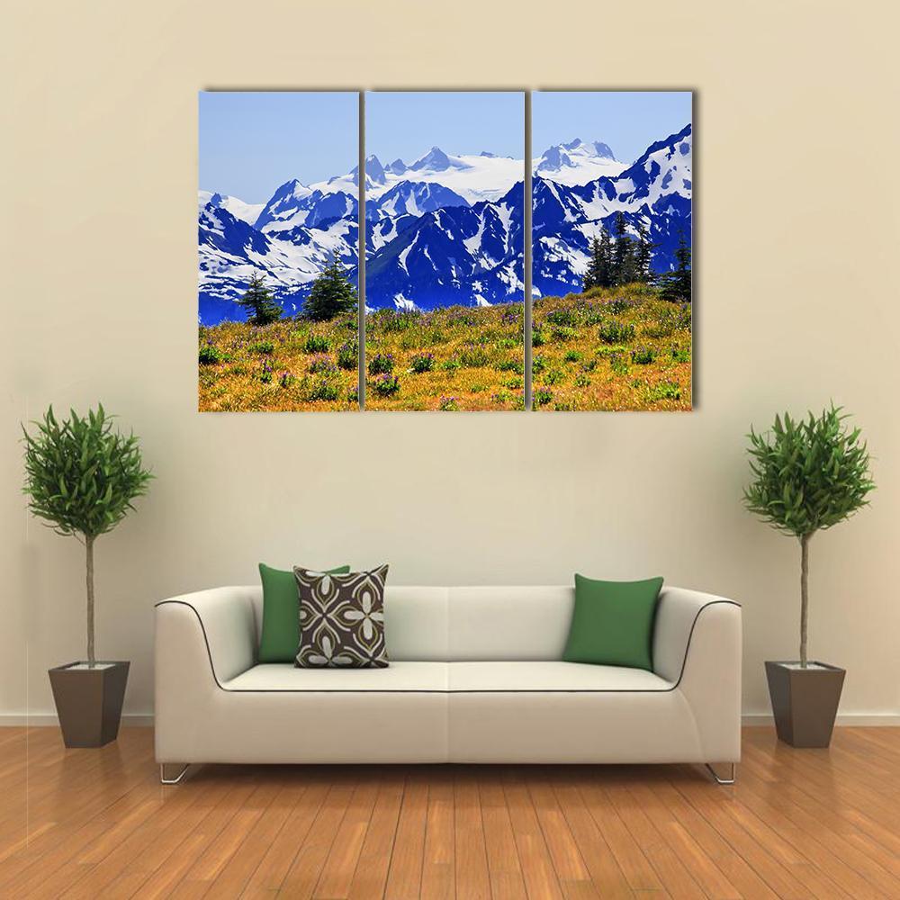 View Of Mount Olympus Canvas Wall Art-3 Horizontal-Gallery Wrap-37" x 24"-Tiaracle