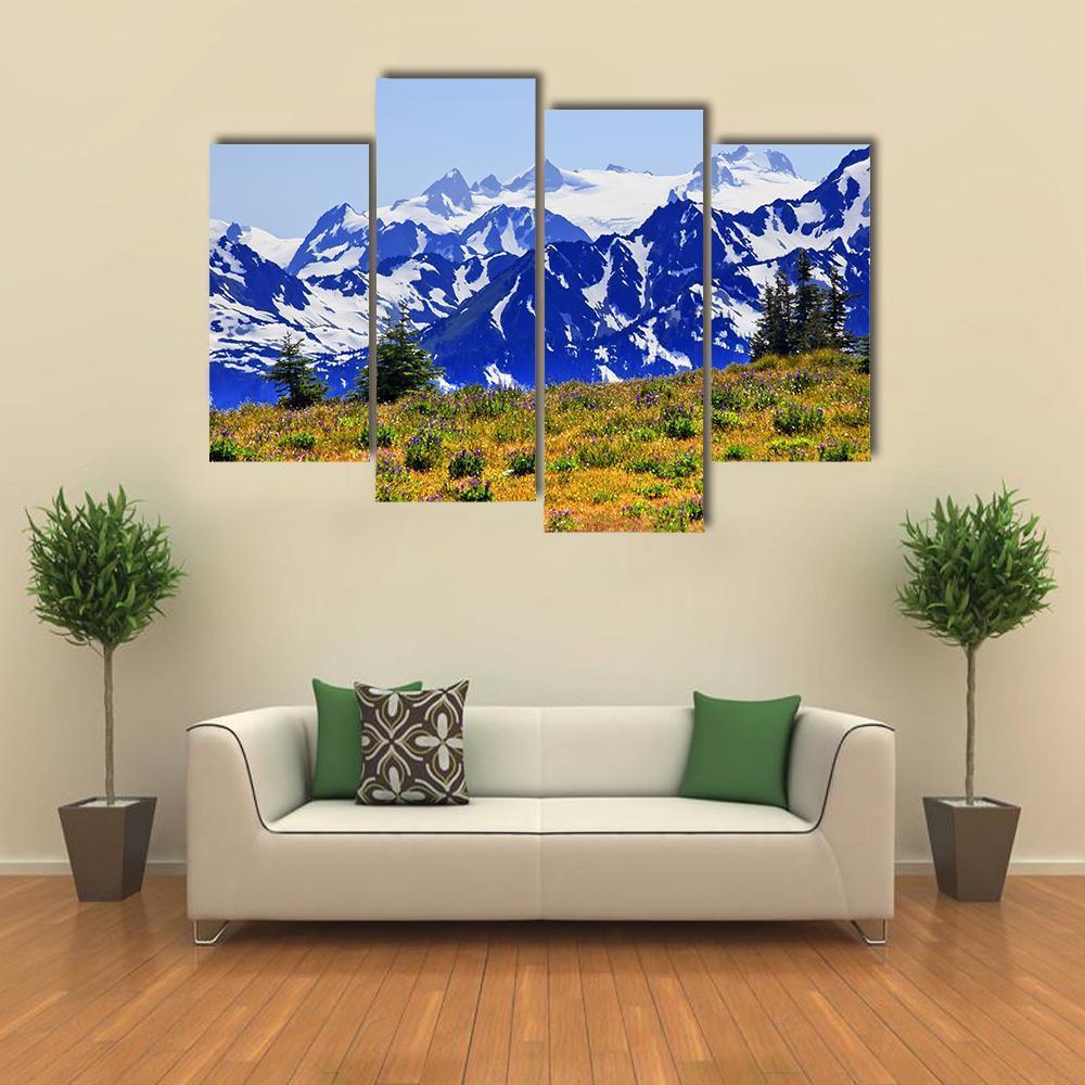 View Of Mount Olympus Canvas Wall Art-4 Pop-Gallery Wrap-50" x 32"-Tiaracle