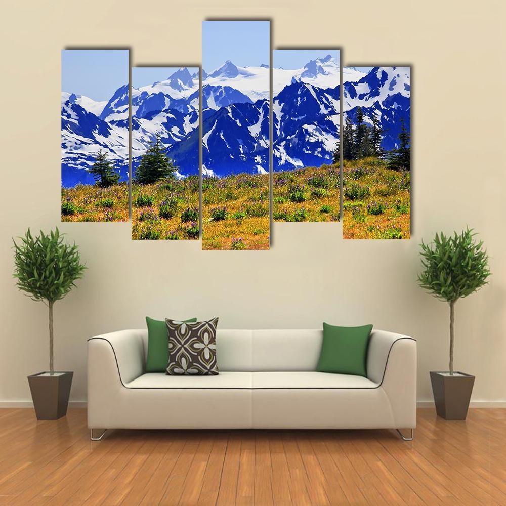 View Of Mount Olympus Canvas Wall Art-5 Pop-Gallery Wrap-47" x 32"-Tiaracle